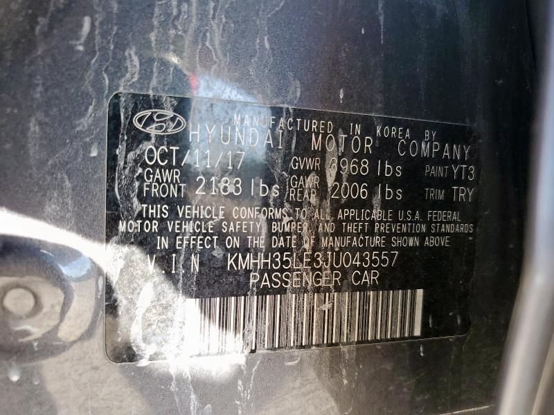 2018 Hyundai Elantra Gt მანქანა იყიდება აუქციონზე, vin: KMHH35LE3JU043557, აუქციონის ნომერი: 82369995