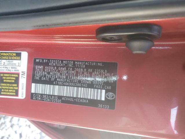 Продаж на аукціоні авто 2009 Toyota Camry Base, vin: 4T1BE46K99U386140, номер лоту: 81883835