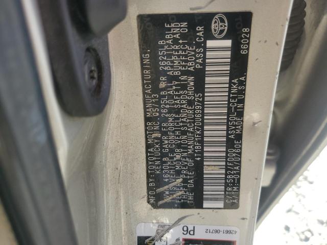 2013 Toyota Camry L მანქანა იყიდება აუქციონზე, vin: 4T1BF1FK7DU699725, აუქციონის ნომერი: 84888595