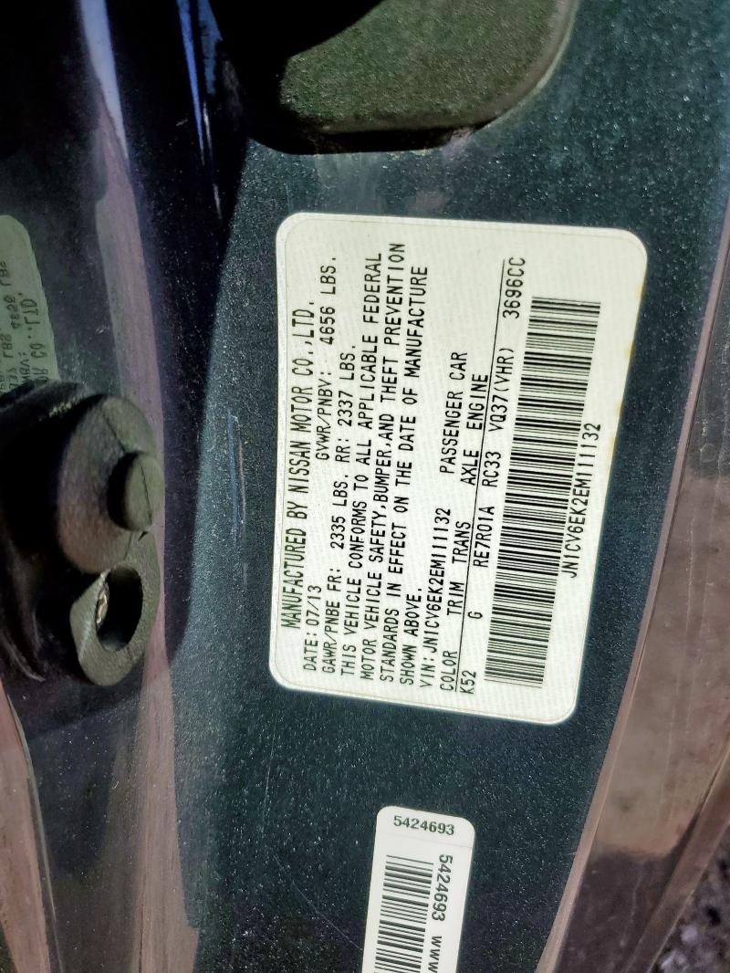 Продаж на аукціоні авто 2014 Infiniti Q60 Journe, vin: JN1CV6EK2EM111132, номер лоту: 91064315