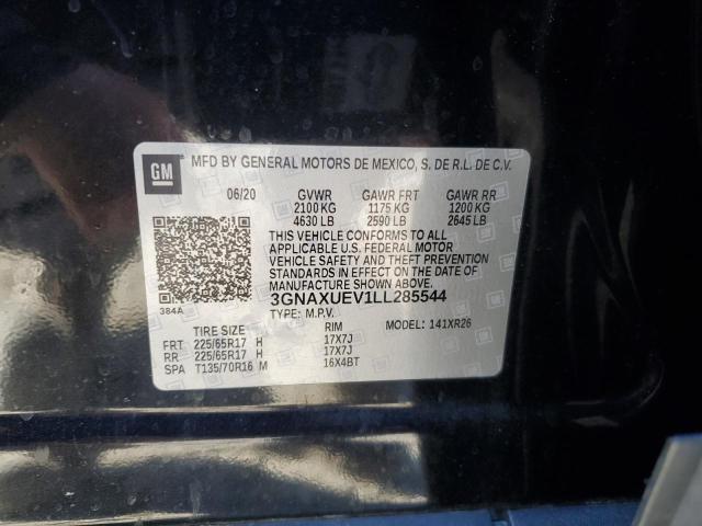 84627515 :رقم المزاد ، 3GNAXUEV1LL285544 vin ، 2020 Chevrolet Equinox مزاد بيع