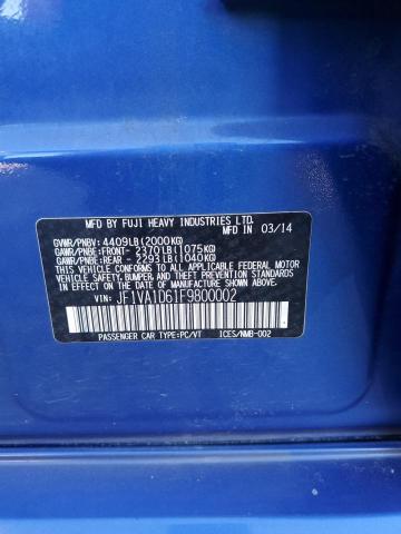 2015 Subaru Wrx Premium მანქანა იყიდება აუქციონზე, vin: JF1VA1D61F9800002, აუქციონის ნომერი: 86520295