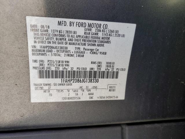 Продаж на аукціоні авто 2018 Ford Taurus Se, vin: 1FAHP2D86JG138330, номер лоту: 89450935