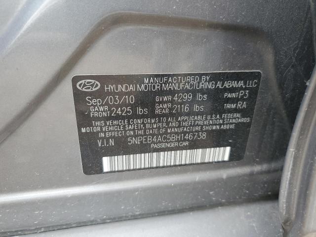2011 Hyundai Sonata მანქანა იყიდება აუქციონზე, vin: 5NPEB4AC5BH146738, აუქციონის ნომერი: 87455665
