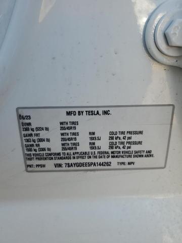 2023 Tesla Model Y მანქანა იყიდება აუქციონზე, vin: 7SAYGDEE5PA144262, აუქციონის ნომერი: 84972305