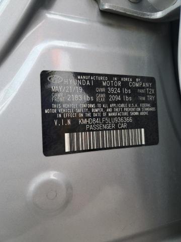2020 Hyundai Elantra მანქანა იყიდება აუქციონზე, vin: KMHD84LF5LU936366, აუქციონის ნომერი: 90422935