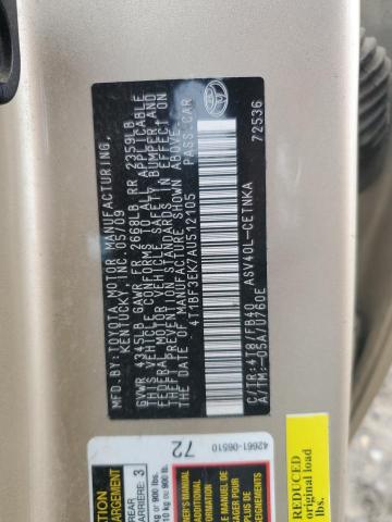 89895955 :رقم المزاد ، 4T1BF3EK7AU512105 vin ، 2010 Toyota Camry مزاد بيع