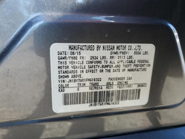 2015 Infiniti Q50 მანქანა იყიდება აუქციონზე, vin: JN1BV7AR1FM416322, აუქციონის ნომერი: 81939765