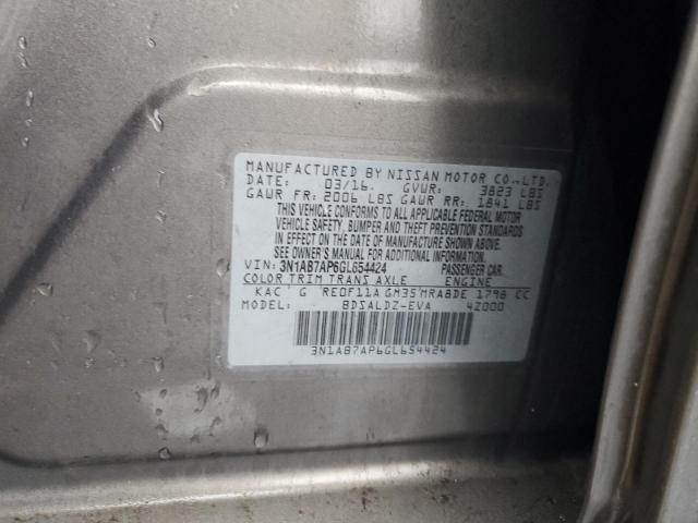 Продажа на аукционе авто 2016 Nissan Sentra, vin: 3N1AB7AP6GL654424, номер лота: 85661075