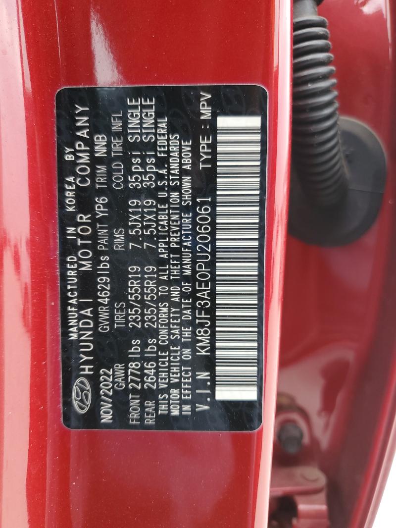 87064765 :رقم المزاد ، KM8JF3AE0PU206061 vin ، 2023 Hyundai Tucson N L مزاد بيع