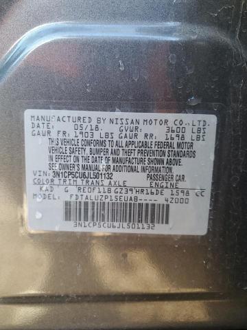 Auction sale of the 2018 Nissan Kicks, vin: 3N1CP5CU6JL501132, lot number: 90093635