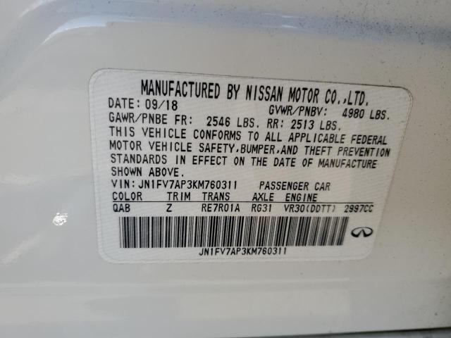 Продажа на аукционе авто 2019 Infiniti Q50 Red Sport 400, vin: JN1FV7AP3KM760311, номер лота: 85918435