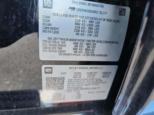 Aukcja sprzedaży 2024 Chevrolet Silverado, vin: 1GCPACED2RZ191177, numer aukcji: 90936665