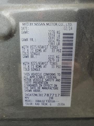 Aukcja sprzedaży 2014 Nissan Rogue S, vin: 5N1AT2ML3EC787717, numer aukcji: 81940725