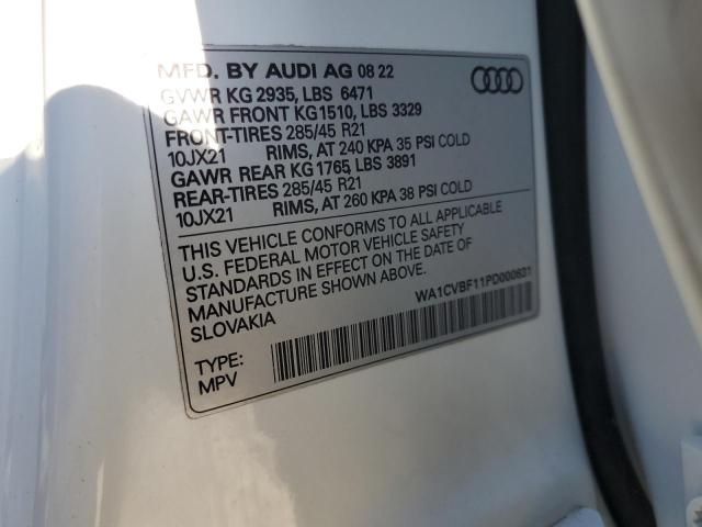 91280535 :رقم المزاد ، WA1CVBF11PD000631 vin ، 2023 Audi Q8 Prestig مزاد بيع