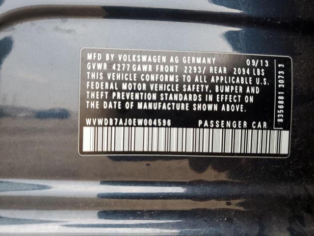 2014 Volkswagen Golf მანქანა იყიდება აუქციონზე, vin: WVWDB7AJ0EW004596, აუქციონის ნომერი: 86867465