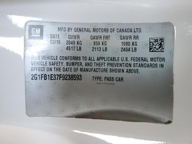 85099595 :رقم المزاد ، 2G1FB1E37F9238593 vin ، 2015 Chevrolet Camaro مزاد بيع