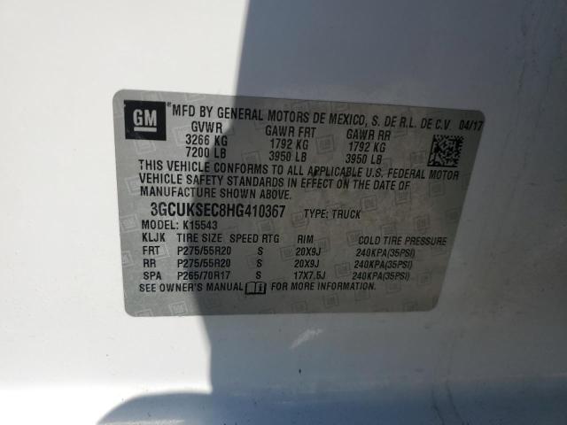 Продаж на аукціоні авто 2017 Chevrolet Silverado K1500 Ltz, vin: 3GCUKSEC8HG410367, номер лоту: 82293355