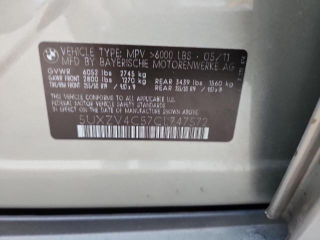 Aukcja sprzedaży 2012 Bmw X5 Xdrive35i, vin: 5UXZV4C57CL747572, numer aukcji: 84794665