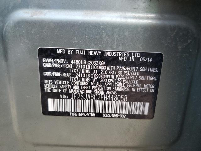 Aukcja sprzedaży 2015 Subaru Forester, vin: JF2SJABC2FH448058, numer aukcji: 87261225
