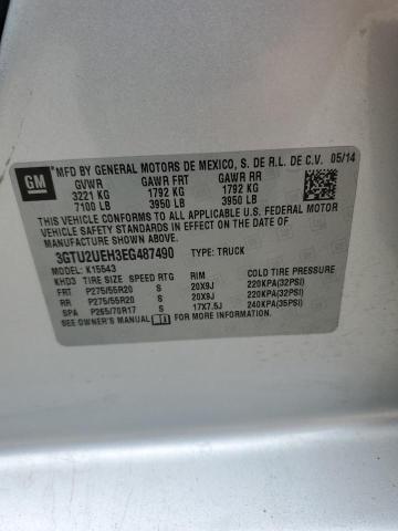 86300545 :رقم المزاد ، 3GTU2UEH3EG487490 vin ، 2014 Gmc Sierra مزاد بيع