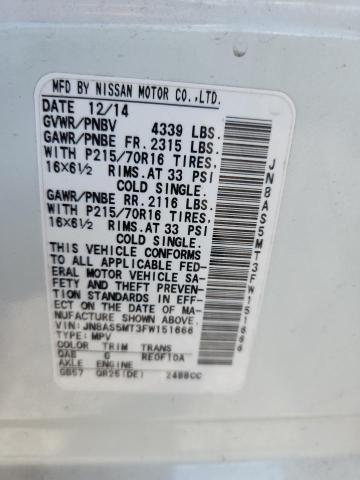 Aukcja sprzedaży 2015 Nissan Rogue Select, vin: JN8AS5MT3FW151666, numer aukcji: 81898195