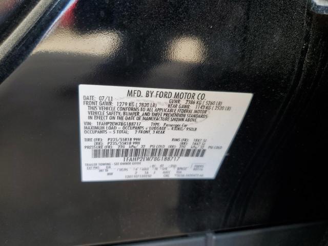 Продажа на аукционе авто 2011 Ford Taurus Sel, vin: 1FAHP2EW7BG188717, номер лота: 82212785