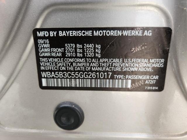 Aukcja sprzedaży 2016 Bmw 535, vin: WBA5B3C55GG261017, numer aukcji: 85112875