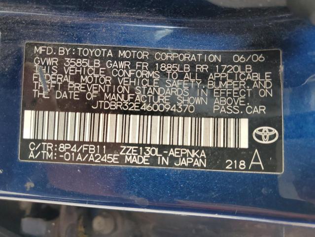Aukcja sprzedaży 2006 Toyota Corolla Ce, vin: JTDBR32E460094370, numer aukcji: 90285265