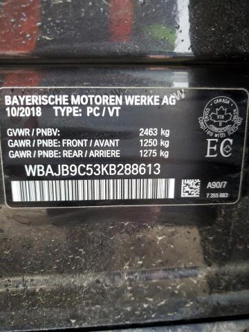 Aukcja sprzedaży 2019 Bmw M550xi, vin: WBAJB9C53KB288613, numer aukcji: 89733795