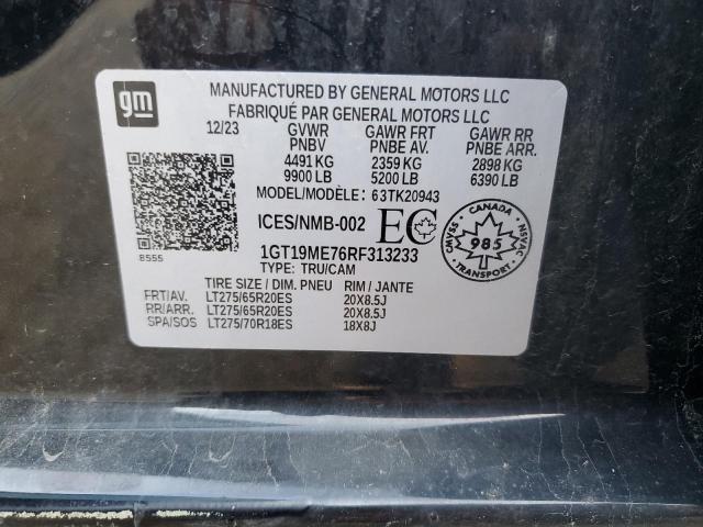 2024 Gmc Sierra K25 მანქანა იყიდება აუქციონზე, vin: 1GT19ME76RF313233, აუქციონის ნომერი: 86426195