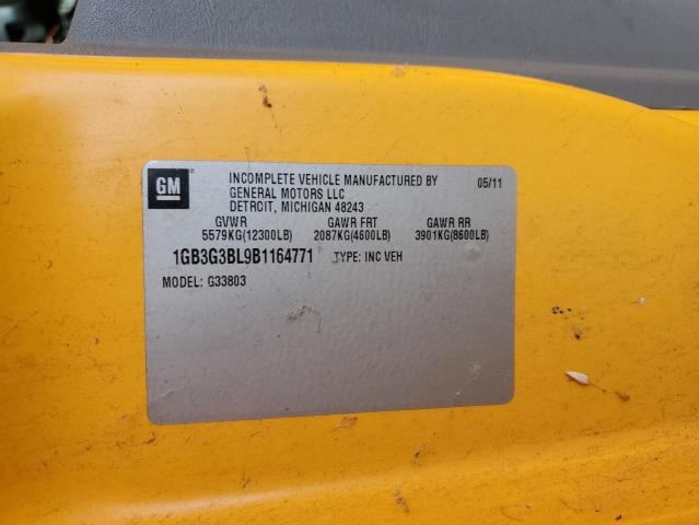 2011 Chevrolet Minotour G3500 მანქანა იყიდება აუქციონზე, vin: 1GB3G3BL9B1164771, აუქციონის ნომერი: 84637715