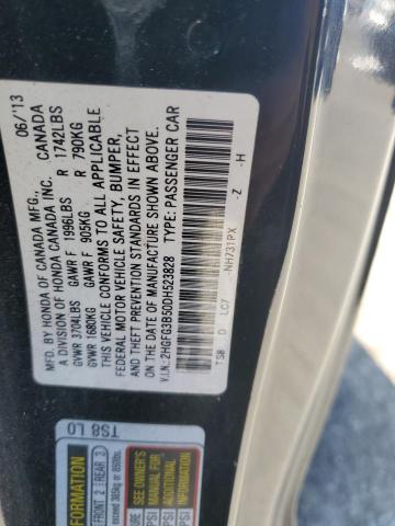 Продажа на аукционе авто 2013 Honda Civic, vin: 2HGFG3B50DH523828, номер лота: 86486375