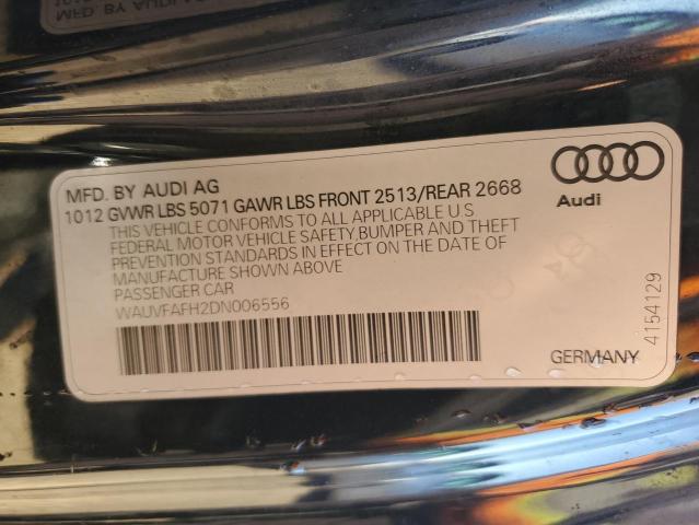 89692665 :رقم المزاد ، WAUVFAFH2DN006556 vin ، 2013 Audi A5 مزاد بيع
