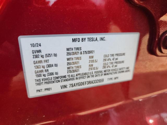 Продаж на аукціоні авто 2024 Tesla Model Y, vin: 7SAYGDEF3RA332659, номер лоту: 86792325