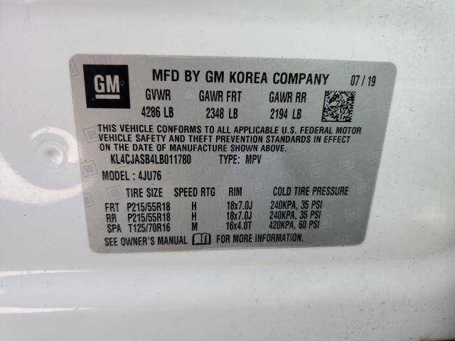 Aukcja sprzedaży 2020 Buick Encore Pre, vin: KL4CJASB4LB011780, numer aukcji: 97884785