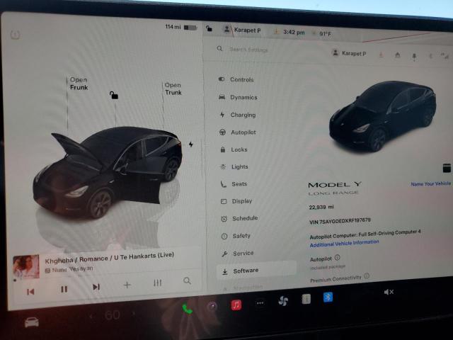 2024 Tesla Model Y მანქანა იყიდება აუქციონზე, vin: 7SAYGDEDXRF197679, აუქციონის ნომერი: 85381295