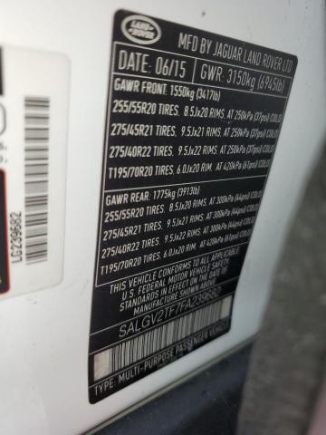 90618595 :رقم المزاد ، SALGV2TF7FA239682 vin ، 2015 Land Rover Range Rove مزاد بيع