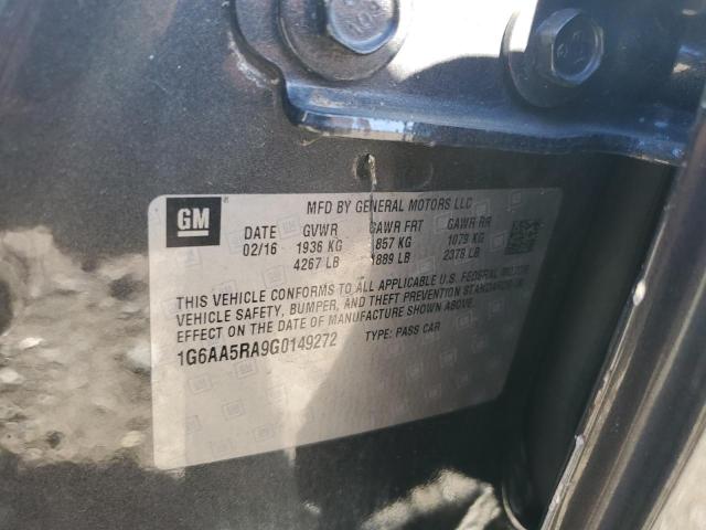 2016 Cadillac Ats მანქანა იყიდება აუქციონზე, vin: 1G6AA5RA9G0149272, აუქციონის ნომერი: 86514915