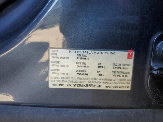 Продаж на аукціоні авто 2015 Tesla Model S, vin: 5YJSA1H29FF081284, номер лоту: 89529445