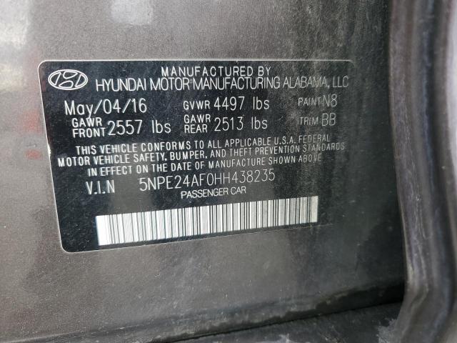 2017 Hyundai Sonata მანქანა იყიდება აუქციონზე, vin: 5NPE24AF0HH438235, აუქციონის ნომერი: 85541955