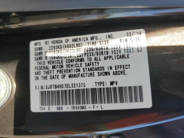 81959475 :رقم المزاد ، 5J8TB4H57EL021370 vin ، 2014 Acura Rdx Techno مزاد بيع