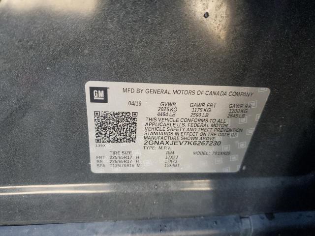 90323035 :رقم المزاد ، 2GNAXJEV7K6267230 vin ، 2019 Chevrolet Equinox مزاد بيع