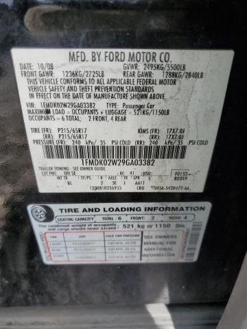 92851615 :رقم المزاد ، 1FMDK02W29GA03382 vin ، 2009 Ford Taurus X S مزاد بيع