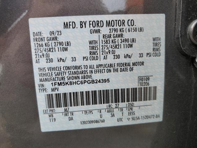 Aukcja sprzedaży 2023 Ford Explorer, vin: 1FM5K8HC6PGB24395, numer aukcji: 89590585