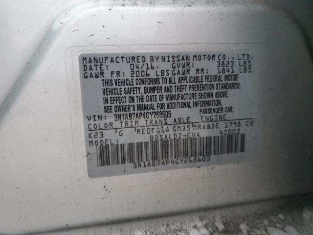 Продаж на аукціоні авто 2016 Nissan Sentra, vin: 3N1AB7AP4GY268605, номер лоту: 91023925