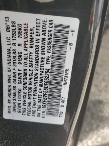 Продаж на аукціоні авто 2013 Honda Civic Lx, vin: 19XFB2F56DE052264, номер лоту: 85754655