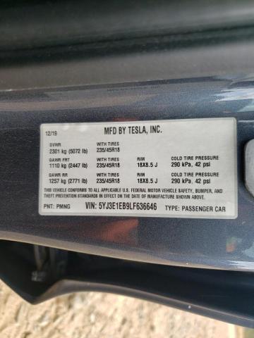 Продажа на аукционе авто 2020 Tesla Model 3, vin: 5YJ3E1EB9LF636646, номер лота: 82299385