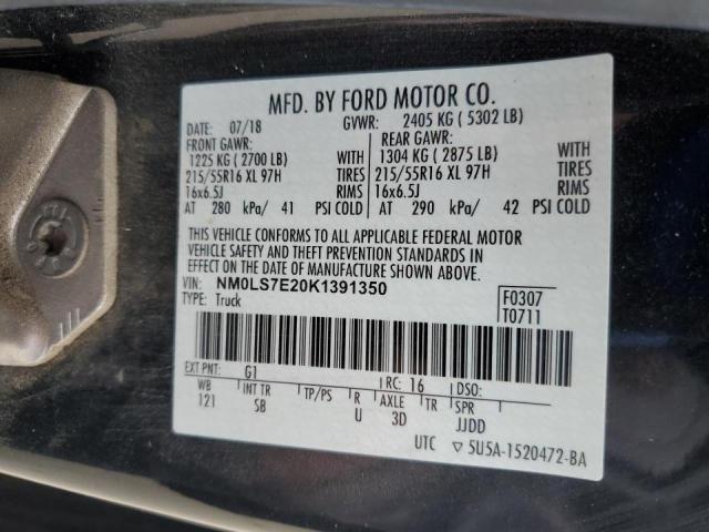 2019 Ford Transit Co მანქანა იყიდება აუქციონზე, vin: NM0LS7E20K1391350, აუქციონის ნომერი: 85678665