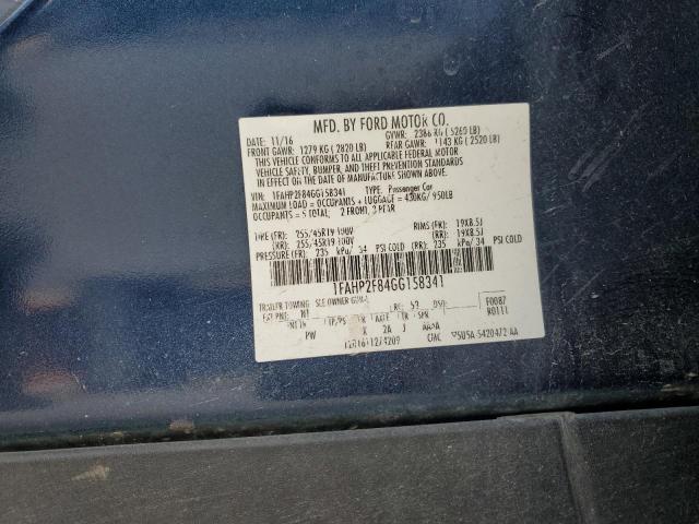 Aukcja sprzedaży 2016 Ford Taurus Limited, vin: 1FAHP2F84GG158341, numer aukcji: 84831285